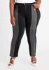Colorblock Straight Leg Jeans, Black Combo image number 0