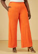Textured Straight Leg Pants, Orange image number 2