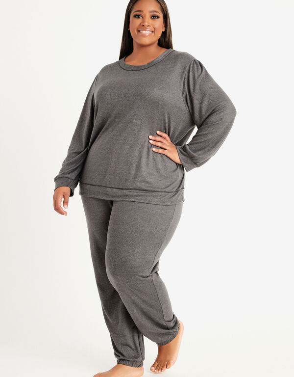 Company Ellen Tracy Pajama Set, Charcoal image number 0