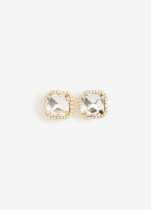Gold Tone Clip On Earrings, Gold image number 0