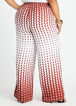 Abstract High Waist Wide Leg Pant, Burnt Henna image number 1