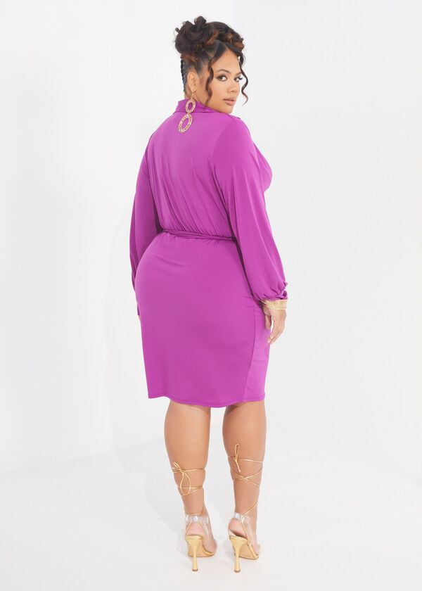 The Emberly Bodycon Dress, Magenta image number 1