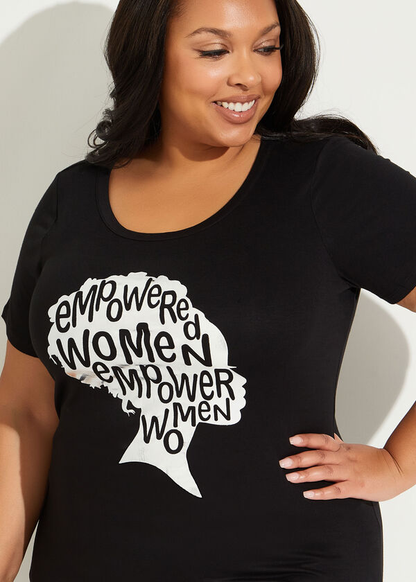 Empowered Women Graphic Tee, Black image number 2