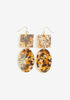 Marble Gold Tone Drop Earrings, Potters Clay image number 0