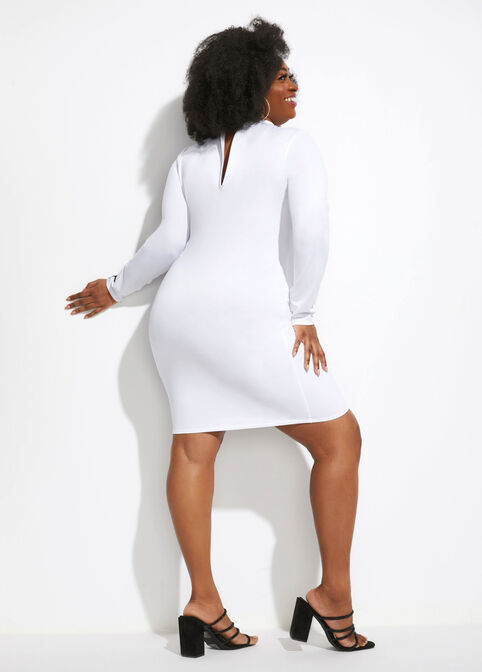 The Sheila Dress, White Black image number 1