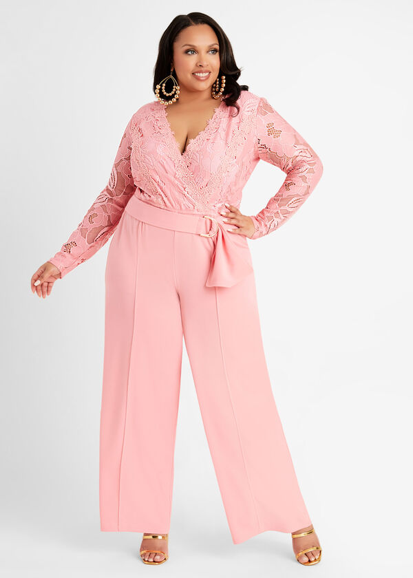 Plus Size Tall Lace Jumpsuit Dressy Plus Size Jumpsuits For Going Out image number 0