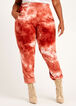 Plus Size Tie Dye Jogger Cute Pullover Hoodie Active Two Piece Set image number 0