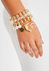 Gold Nefertiti Charm Bracelet Set, Gold image number 0