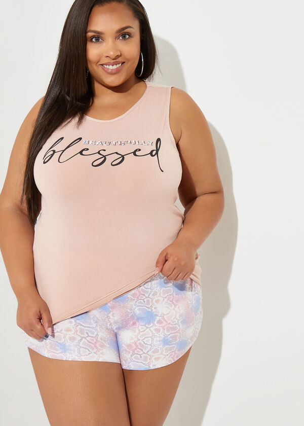 Cozy Couture Blessed Shorts Set, Rose image number 0