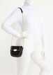 Studded Quilted Faux Leather Bag, Black image number 3