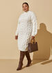 Cable Knit Midi Sweater Dress, Egret image number 0