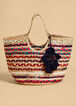 Embellished Braided Straw Tote, Multi image number 1