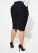 High Waist Power Twill Skirt, Black image number 1