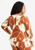 Printed Ribbed Jersey Lounge Top, Rust image number 1