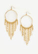 Gold Hoop & Chain Link Earrings, Gold image number 0
