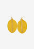Chain & Faux Leather Leaf Earrings, Nugget Gold image number 0