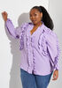Ruffle Trimmed Embellished Shirt, Viola image number 0