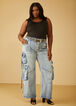 High Rise Cargo Jeans, Blue image number 3