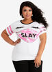 Slay In Your Mask Graphic Tee, White image number 0