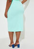 Stretch Crepe Pencil Skirt, Ice Green image number 1