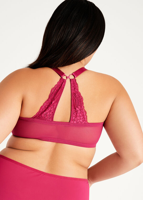 Lace Fun & Flirty Front Clasp Bra, Sangria image number 1