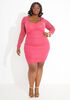 The Christie Bodycon Dress, Fuchsia image number 2