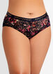 Floral Lace Cheeky Hipster Panty, Navy image number 0