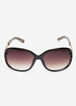 Tinted Chain Link Sunglasses, Black image number 1