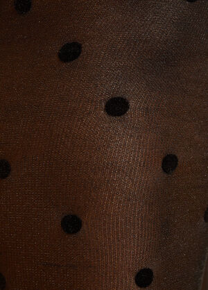 Dotted Sheer Footed Tights, Black image number 1
