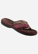 Isotoner Sage Thong Slippers, Wine image number 0
