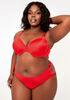 Logo Tape Underwire T Shirt Bra, Red image number 0