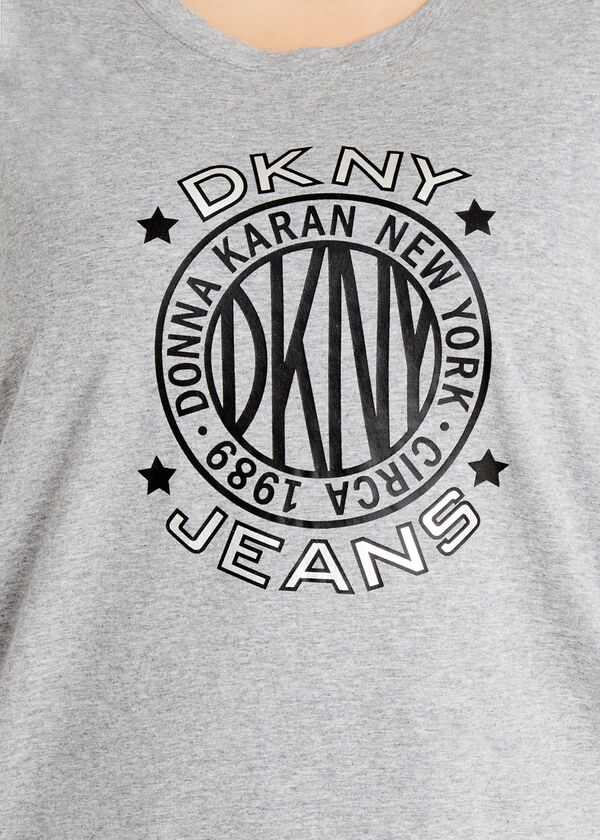 DKNY Jeans Logo Graphic Tee, Heather Grey image number 1