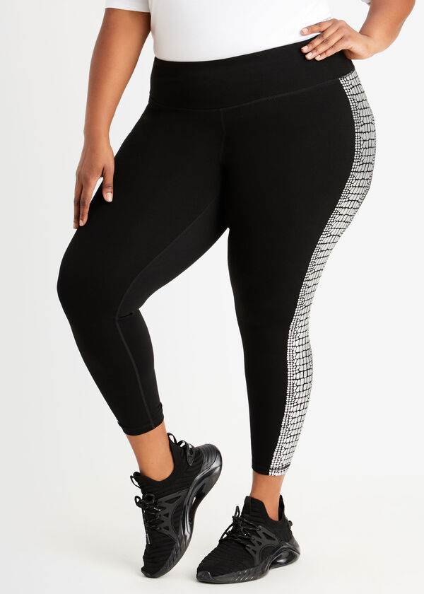DKNY Sport Croc Graphic Legging, Silver image number 0