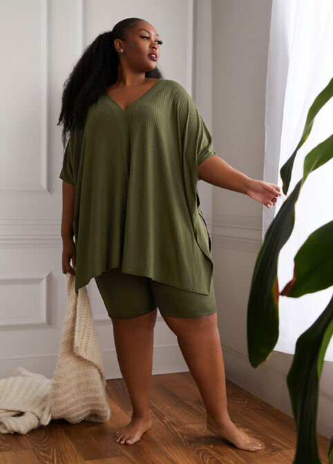 Cozy Lounge Oversize Top, Olive image number 0