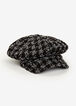 Tweed Textured Newsboy Hat, Black image number 0