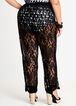Floral Lace Swim Cover Up Pant, Black image number 1