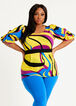 Signature Abstract Hi Low Knit Top, Multi image number 0