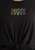 DKNY SPORT Pride Rainbow Logo Tee, Black image number 1