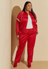 Pintucked Striped Track Pants, Barbados Cherry image number 0