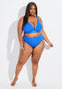 YMI Leopard Cutout Bikini, Blue image number 2