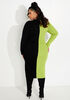 The Ameir Sweater Dress, LIME PUNCH image number 1