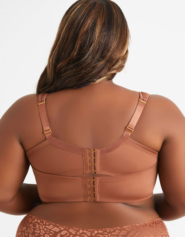 Wireless Smoothing Butterfly Bra, Chocolate Brown image number 1