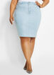 Rhinestone Front Denim Skirt, Blue image number 0