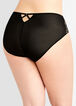 Mesh & Lace Cutout Brief Panty, Black image number 1