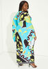 Split Sleeve Printed Maxi Dress, Multi image number 1