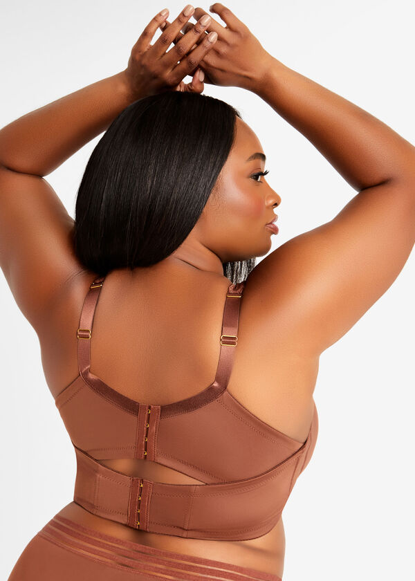 Plunge Butterfly Bra, Chocolate Brown image number 1