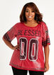 Sequin Blessed Mesh Jersey Top, Chili Pepper image number 0