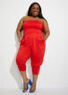 Trendy Plus Size Strapless Stretch Sexy Summer Skinny Party Jumpsuits image number 0