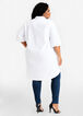 Cotton Hi Low Button Up Top, White image number 1