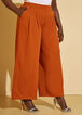 Pleated Wide Leg Trousers, Umber image number 3